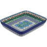 Polish Pottery Rectangular Baker 11&quot; Pensamiento UNIKAT