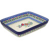 Polish Pottery Rectangular Baker 11&quot; Robin &amp; Wren UNIKAT