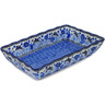 Polish Pottery Rectangular Baker 11&quot; Royal Garden UNIKAT