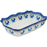 Polish Pottery Rectangular Baker 11" Run Chicken Run