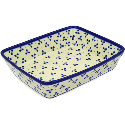 Polish Pottery Rectangular Baker 11" Triple Berries