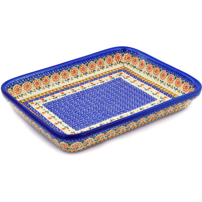 Polish Pottery Rectangular Baker 12" Amarillo