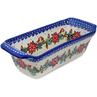 Polish Pottery Rectangular Baker 12&quot; Cardinal&#039;s Home UNIKAT