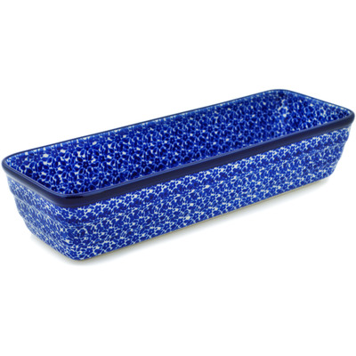 Polish Pottery Rectangular Baker 12" Choppy Waters