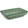 Polish Pottery Rectangular Baker 12&quot; Christmas Forest UNIKAT