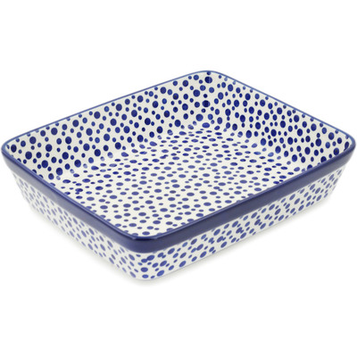 Polish Pottery Rectangular Baker 12" Dot To Dot