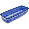 Polish Pottery Rectangular Baker 12&quot; Dreams In Blue UNIKAT