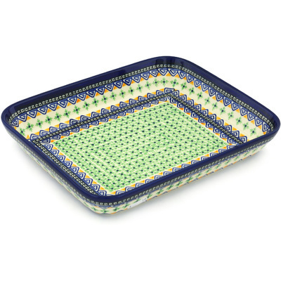 Polish Pottery Rectangular Baker 12&quot;
