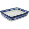 Polish Pottery Rectangular Baker 12&quot; Light Hearted