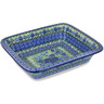 Polish Pottery Rectangular Baker 12&quot; Moody Blues UNIKAT