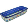 Polish Pottery Rectangular Baker 12&quot; Polish Garden UNIKAT