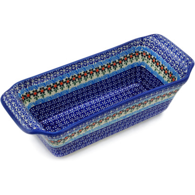 Polish Pottery Rectangular Baker 12" Spring Country Trip