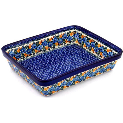 Polish Pottery Rectangular Baker 12&quot; Star Power UNIKAT