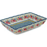 Polish Pottery Rectangular Baker 12&quot; Summer Joy UNIKAT