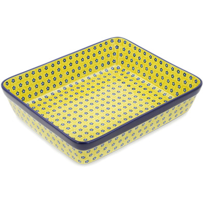 Polish Pottery Rectangular Baker 12" Sunshine