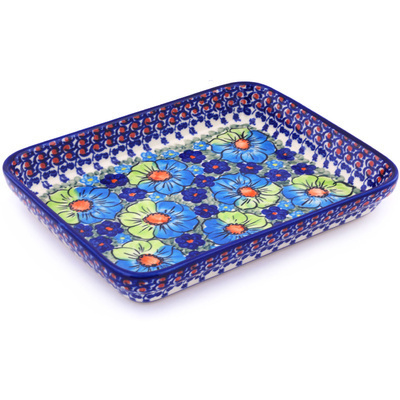 Polish Pottery Rectangular Baker 12" Sweet Treats UNIKAT