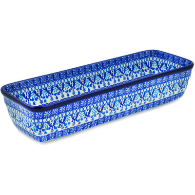 Polish Pottery Rectangular Baker 12&quot; Wonder Sky