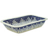 Polish Pottery Rectangular Baker 13&quot; Digital Rain UNIKAT