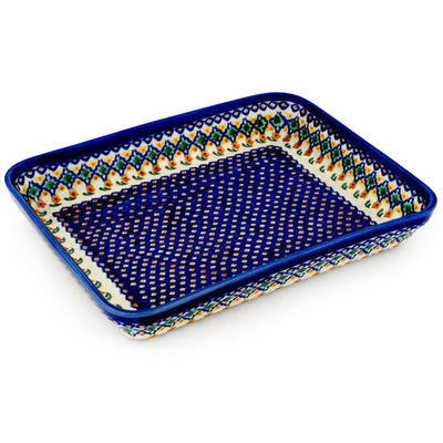 Polish Pottery Rectangular Baker 13" Octoberfest