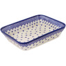 Polish Pottery Rectangular Baker 13" Remember Me