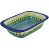 Polish Pottery Rectangular Baker 13&quot; Summer Meadow