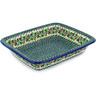 Polish Pottery Rectangular Baker 14" Berry Garland