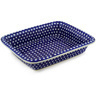 Polish Pottery Rectangular Baker 14" Blue Eyes