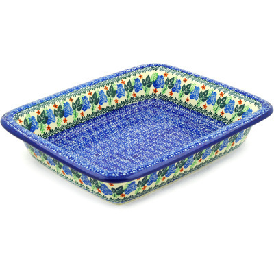 Polish Pottery Rectangular Baker 14"