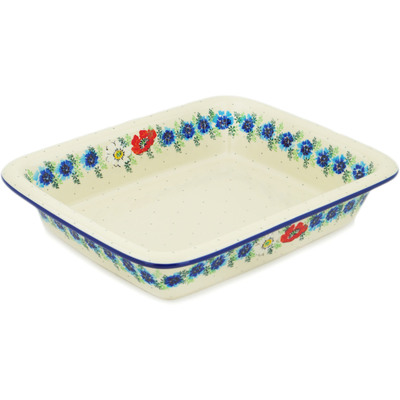 Polish Pottery Rectangular Baker 14" July Daze