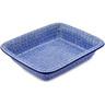 Polish Pottery Rectangular Baker 14&quot; Magical Blue