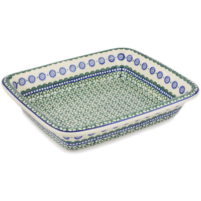 Polish Pottery Rectangular Baker 14" Maia
