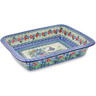 Polish Pottery Rectangular Baker 14&quot; Mariposa UNIKAT