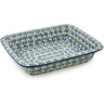 Polish Pottery Rectangular Baker 14&quot; Summer Wind