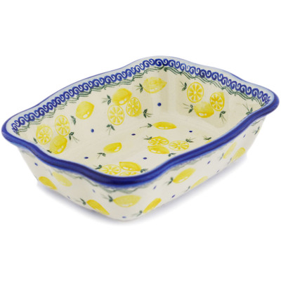 Polish Pottery Rectangular Baker 8" Main Squeeze