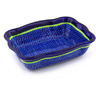 Polish Pottery Rectangular Baker 8" Midnight Eclipse