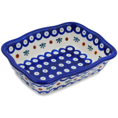 Polish Pottery Rectangular Baker 8&quot; Mosquito