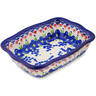 Polish Pottery Rectangular Baker 8" Passion Poppy