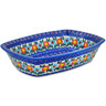 Polish Pottery Rectangular Baker 8&quot; Red-hot Summer UNIKAT