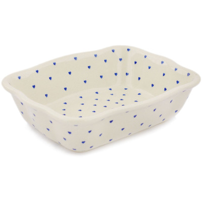 Polish Pottery Rectangular Baker 8" Simple Love
