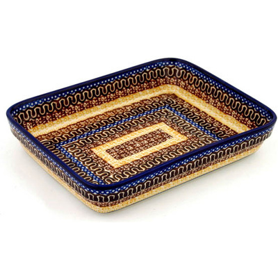 Polish Pottery Rectangular Baker 9" Benghal