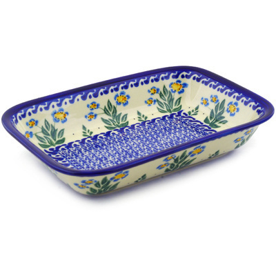 Polish Pottery Rectangular Baker 9&quot;