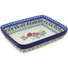 Polish Pottery Rectangular Baker 9&quot; Robin &amp; Wren UNIKAT