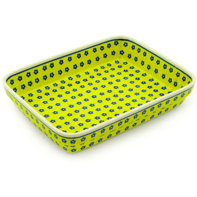 Polish Pottery Rectangular Baker 9" Sunshine
