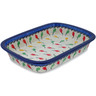 Polish Pottery Rectangular Baker with Grip Lip 12-inch Balloons