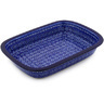 Polish Pottery Rectangular Baker with Grip Lip 12-inch Night Sky