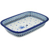 Polish Pottery Rectangular Baker with Grip Lip 12-inch Yarn Play