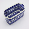 Polish Pottery Rectangular Baker with Handles 10" Kuchen And Kisses
