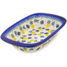 Polish Pottery Rectangular Baker with Handles 11" Pineapple Parade