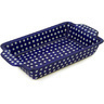Polish Pottery Rectangular Baker with Handles 13&quot; Blue Eyes