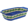 Polish Pottery Rectangular Baker with Handles 14&quot; Blooming Rowan